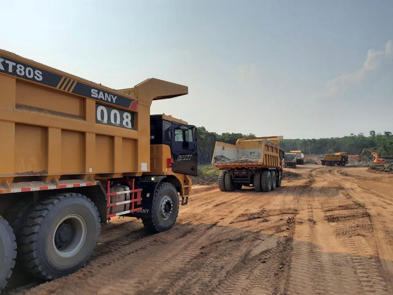 Coal hauling operation in South Sumatra